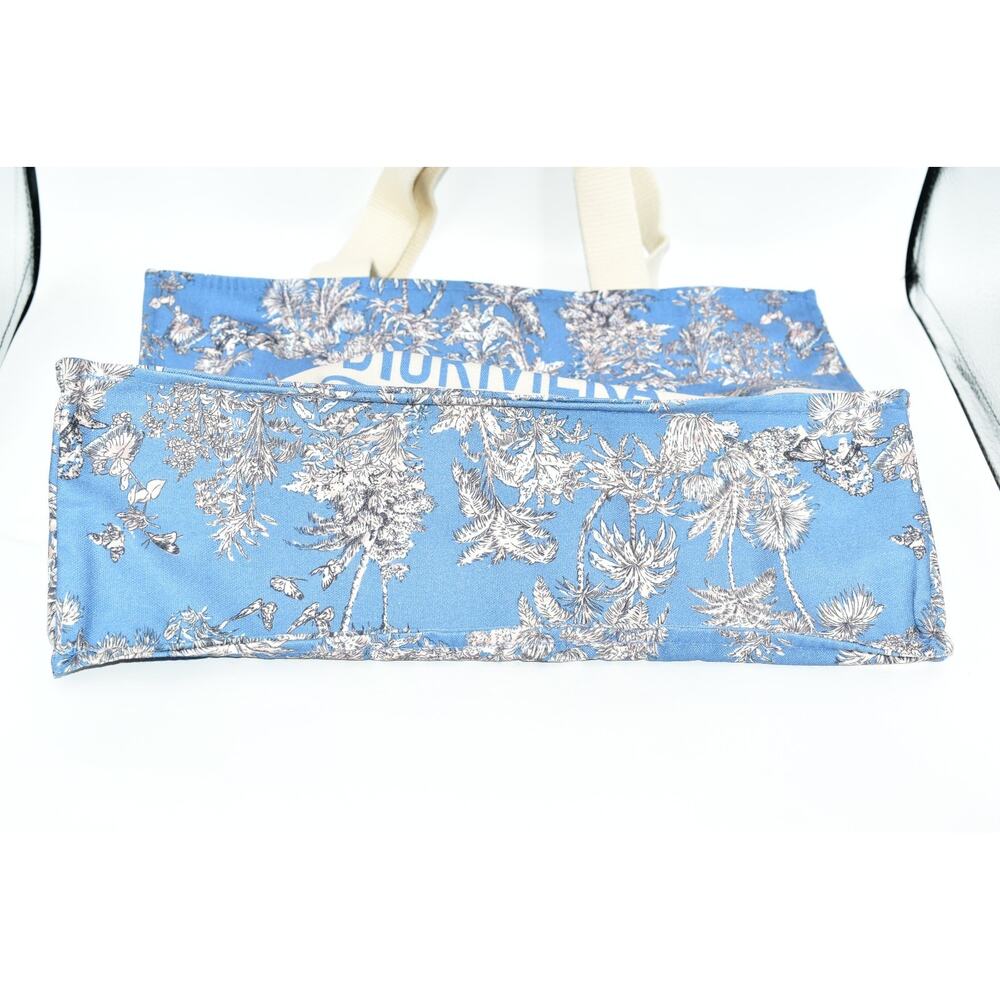 Dior Beauty Dioriviera Makeup Beach Tote Bag Large Blue Palm Tropical Travel GWP - Picture 7 of 12